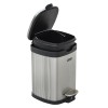 Stainless Steel 20 Ltr. Square pedal bin  with soft close & Fingerprint Resistance